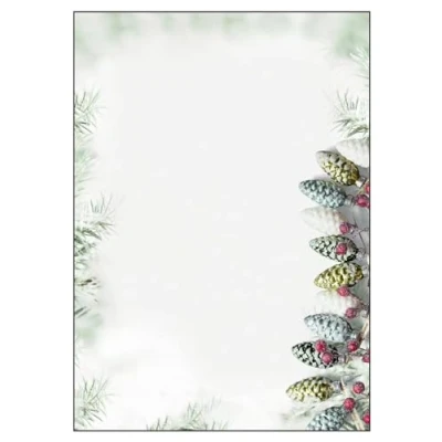 Imagen de SIGEL DP177 Papel navideño, adornos navideños, 21 x 29,7 cm, 90 g/m2, blanca y gris, 100 hojas
