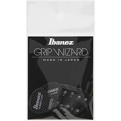 Imagen de Ibanez Flat Pick PPA16XRG BK Juego de 6 púas (agarre goma, 1,2 mm)
