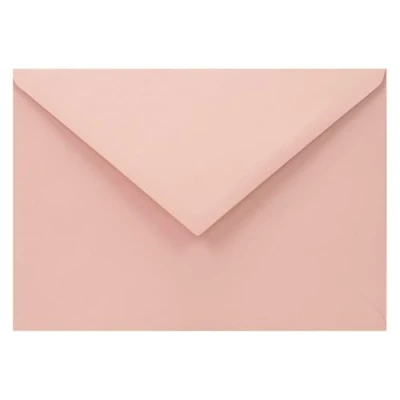 Imagen de Netuno 25x sobres reciclados color rosa pálido DIN C6 114x162mm 140g Woodstock Cipria solapa puntiaguda sin ventana coloridos ecológicos retro para invitaciones tarjetas bautizo boda comunión