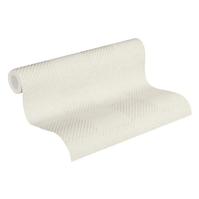 Imagen de Livingwalls 369265 Papel pintado no tejido, Creme Metallic, 10,05 m x 0,53