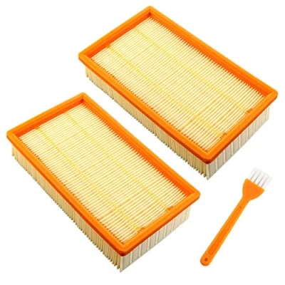 Imagen de REEMO 2 filtros de pliegues planos para Bosch GAS 35 L AFC, SFC, M 55 AFC Aspiradora Robot Multiusos Repuesto 2607432033