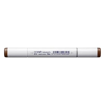 Imagen de Copic Sketch E74, Cocoa Brown, Rotulador doble con punta mediana y de pincel.