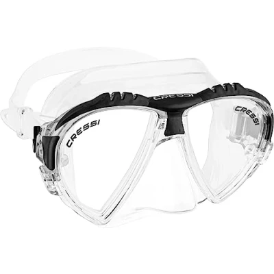 Imagen de Cressi Matrix Mask Máscara de Buceo y Snorkeling, Unisex Adulto, Transparente/Negro, Talla única