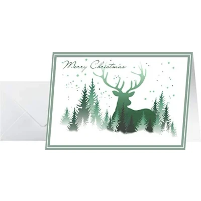 Imagen de SIGEL DS063 Tarjetas de Navidad con elementos color verde, A6, 25 unidades incl. sobres, fácil imprimir