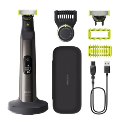 Imagen de Barbero Philips One Blade Pro QP6652/61, maquinilla de afeitar cara y cuerpo, cuchilla 360, uso en seco mojado, 20 longitudes, autonomía 120 min
