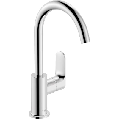 Imagen de hansgrohe Rebris S grifo lavabo con vaciador automático, caño giratorio, monomando 222 mm, mezclador ahorro de agua (EcoSmart), cromo, 72536000