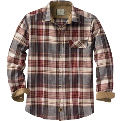 Imagen de Legendary Whitetails Camisa de Franela Buck Camp estándar para Hombre, diseño Cuadros Cedro, Talla S