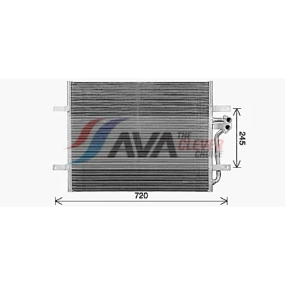 Imagen de AVA COOLING SYSTEMS VN5418 Condensador sin secador 20,5mm Aluminio 450mm R134a VOLKSWAGEN: Golf 7, Crafter Furgón, MAN: TGE Furgón