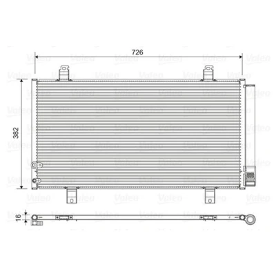 Imagen de VALEO 822580 Condensador con secador Aluminio 382