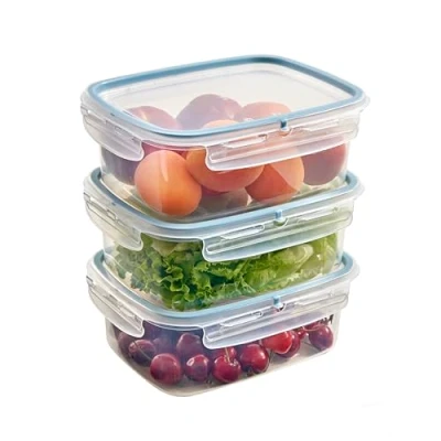 Imagen de Snips, Snipslock Contenedor rectangular, 1.80 Lt, Set 3 pzs, Envase para Alimentos, Caja de Almacenamiento Frigorífico 23.5 x 18.5 13 cm, Made in Italy, 0% libre BPA y ftalatos