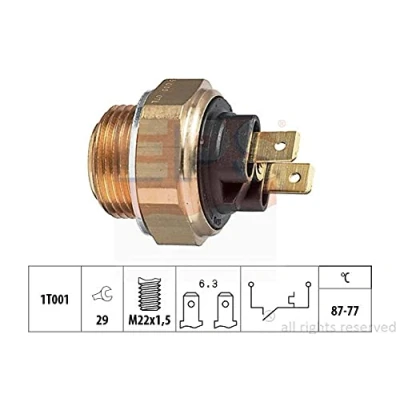 Imagen de EPS 1.850.007 Interruptor de temperatura, ventilador del radiador M22x1,5 Made in Italy OE Equivalent CITROËN: AX, C15 Furgón, Familiar