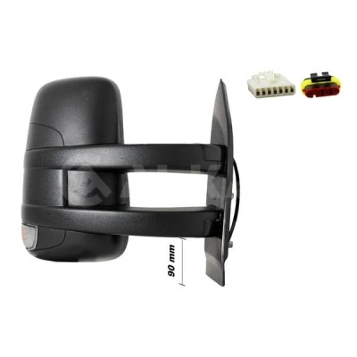 Imagen de Espejo retrovisor Alkar 9244250 derecha eléctrico calefactable, brazo largo de espejo, convexo para vehíc. con volante a la izquierda IVECO: Daily 6