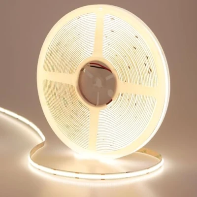 Imagen de GOMING Tira LED COB 15M 24V Blanco Natural 4000K Brillo Alto 11000lm CRI 93+ Luminiscencia Lineal Alta Densidad 384LED/M Not Impermeable IP20 Luces para Gabinete Sala Estar y más(Sin Alimentación)