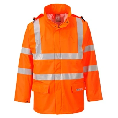Imagen de Portwest Chubasquero Alta Visibilidad Sealtex Flame, Tamaño: L, Color: Naranja, FR41ORRL
