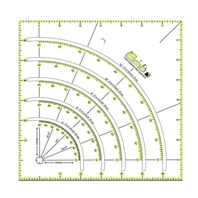 Imagen de Regla de Acrilico, Multifuncional Costura, Patchwork Para Manualidades, Aplicable a Corte Coser Medir Pintura y Manualidades(Verde)
