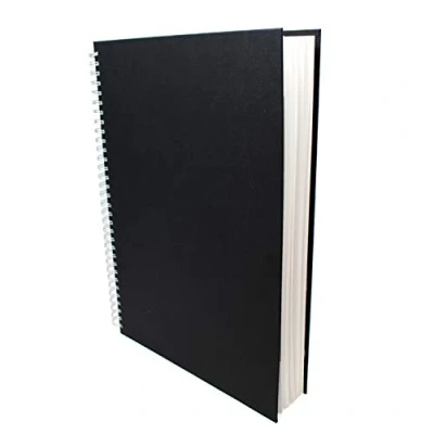 Imagen de Artway Studio Cuaderno de Dibujo A3 Encuadernado en Espiral Retrato 96 Caras/48 Páginas Papel 170 gsm Negro Tapa Dura