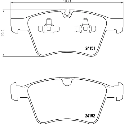 Imagen de HELLA 8DB 355 014 191 Juego de pastillas freno preparado para indicador desgaste MERCEDES BENZ: GL, Clase ML, R