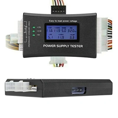 Imagen de 20/24 Probador de Fuente alimentación PC computadora 4/6/8 Pines con Pantalla LCD para ATX, ITX, BTX, PCI E, SATA