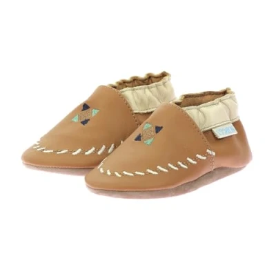 Imagen de Robeez Chaussons IN AND OUT Pantuflas para niños, Talla: 17/18, Camel Zapatos