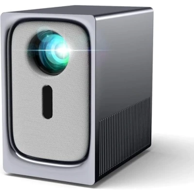 Imagen de Mini Proyector Portatil 4k Soportado, Smart TV Movil Cine en Casa WiFi 6 Bluetooth 5.0 Projector Tiro Ultra Videoproyector, 15000 Lúmenes, 1080P Nativo, Enfoque Eléctrico