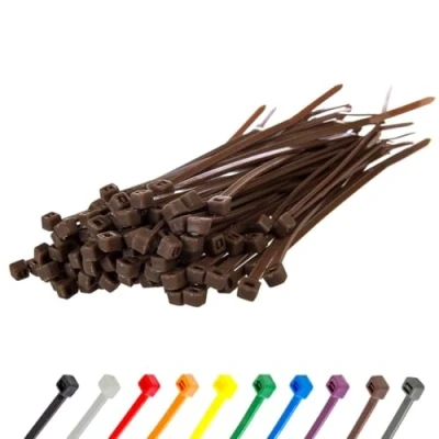 Imagen de Gocableties Bridas plastico marrones para cables 100 Piezas mm x 2,5 Tamaño pequeño Resistentes a los rayos