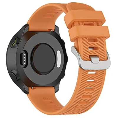 Imagen de ACTECH Correa Compatible con Garmin Forerunner 55 Pulsera, 158 Ajustable de Silicona Reemplazar Banda Pulsera (Naranja)
