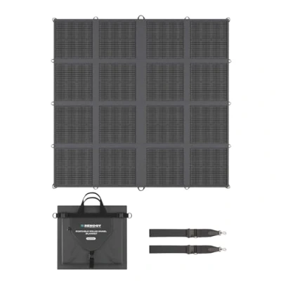 Imagen de Renogy panel solar plegable Manta 400W, tipo N 25% de alta eficiencia, ligero portátil para actividades al aire libre fuera la red, SUV, RV, marina, camping