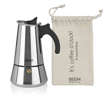Imagen de BEEM Cafetera italiana de acero inoxidable, 300 ml