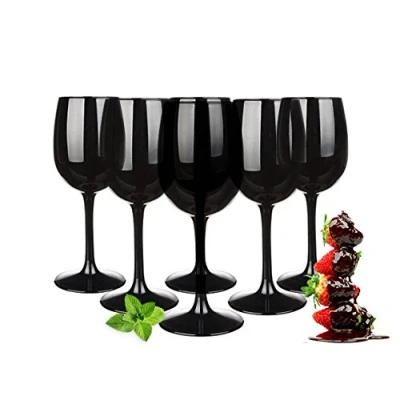 Imagen de Juego de copas vino 300 ml, 6 unidades, color negro