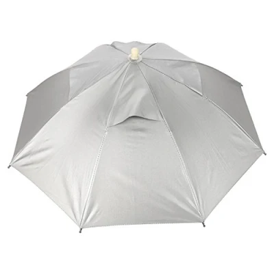 Imagen de Tbest Sombrero de Paraguas Pesca, Gorro Pesca Manos Libres Casquillo Impermeable Protección UV Ligero Parasol para Cam Acampada Senderismo Playa al Aire Libre