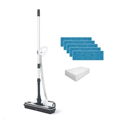 Imagen de Polti Moppy White Premium Limpiador Vapor sin Cables, con Extra dotación de paños para Todo Tipo Suelos y Superficies Verticales Lavables, Acero Inoxidable, blanco