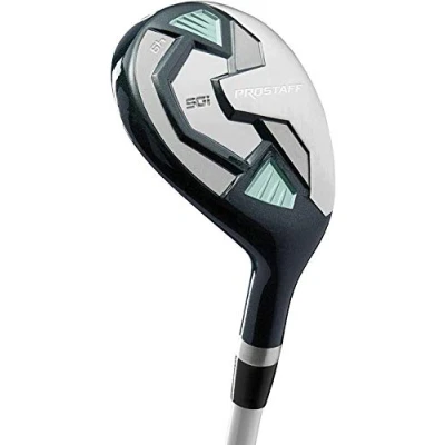 Imagen de Wilson Staff Palos de golf, Pro SGI Hybrid 5, Para mujer, zurdos, Varilla grafito, Plateado/Verde, WGD152200