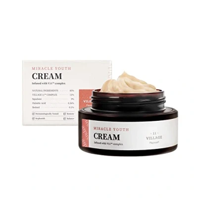 Imagen de VILLAGE 11 FACTORY Crema Miracle Youth (50ml) Retinol 0,1% para principiantes, Escualano, Hidratación y Piel Firme, Cuidado de las Arrugas, Fórmula Vegana (Miracle Cream)