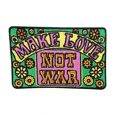 Imagen de Parche Make Love not War Parches Termoadhesivos de Planchado para Ropa Aplique Codera Rodillera Bordado DIY Finally Home