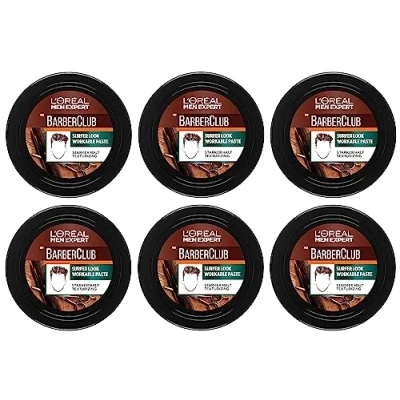 Imagen de L&#039;Oréal Paris Men Expert Barber Club Surfer Look Workable Paste, 6 unidades (6 x 75 ml)