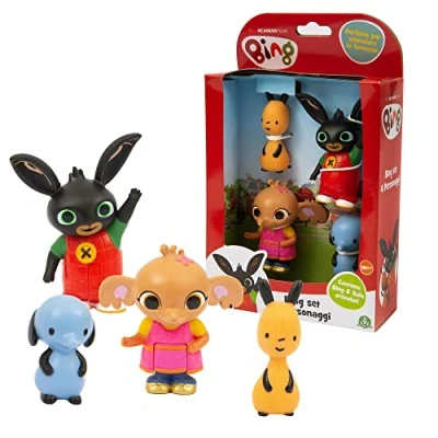 Imagen de Giochi Preziosi Bing Sula Amma Pando Los Personajes Principales de la Serie televisión en versión articulada 5 a 10 cm para niños Partir 3 años Bng49000 Juguetes