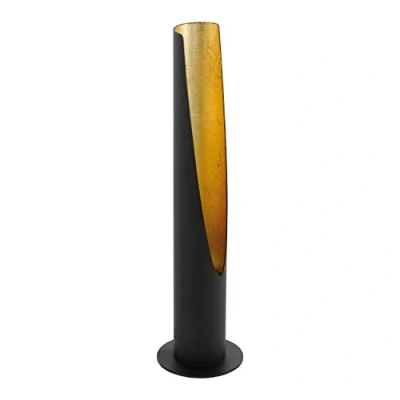 Imagen de Eglo lámpara de mesa Barbotto, sobremesa 1 bombilla, pie acero, color negro, dorado, casquillo GU10, incl interruptor