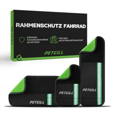 Imagen de Juego de 3 protectores para cuadro bicicleta, protección transporte portabicicletas Thule, carbono, pintura accesorios remolque