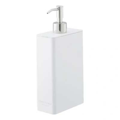 Imagen de Yamazaki Home Conditioner Bomba de Botella contemporánea para Ducha, plástico, dispensador, Resina ABS, Inoxidable, Polietileno, Blanco, Talla única