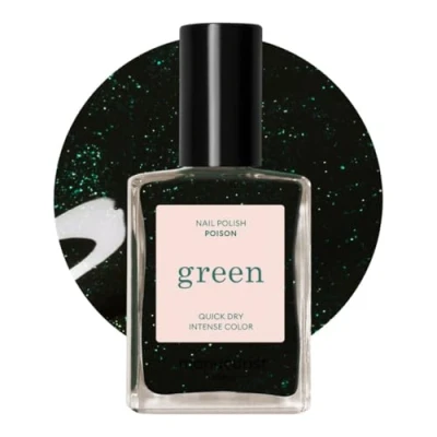Imagen de MANUCURIST Green Esmalte de Uñas Verde Brillante Clásico 9 Free Vegano y Origen Biológico (81%) Manicura Profesional 15 ml (POISON)