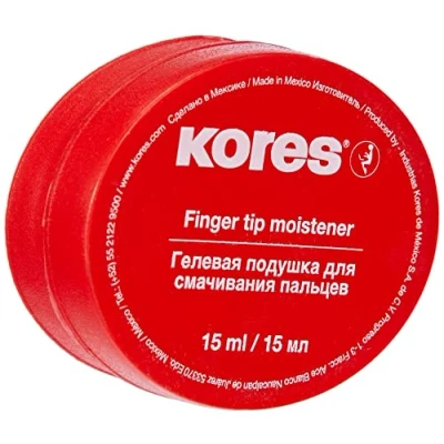 Imagen de Kores Hidratante para la punta de los dedos contar, clasificar y clasificar, antibacteriano no tóxico, práctico dispensador plástico, paquete 1 x 15 ml