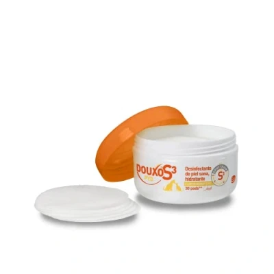 Imagen de DOUXO S3 Pyo pads Higiene de perros y gatos Desinfectante piel sana Hidratante Fragancia hipoalergénica x30