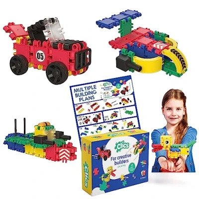 Imagen de Clics Juguetes de construcción para niños a Partir 3 años, educativos creativos en un Set 69 Piezas, Bloques niñas y niños, Montessori Stem,