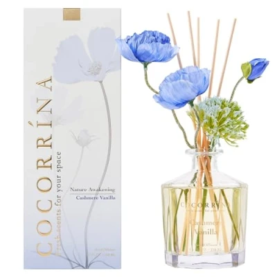 Imagen de COCORRÍNA Flor Difusor de Varillas con 8 Fragancia 250ml/ Vainilla Cachemira/Ambientadores Hogar, Ambientador Varillas/difusor Aromas/para Decoración Baños y Estanterías