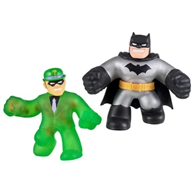 Imagen de Heroes of Goo Jit Zu DC versus Pack 2 Stretchy, Squishy Figures with Super Batman Gooey Riddler, Perfect Christmas / Birthday Present For 4 To 8 Year Olds, Stretchy Tactile Play