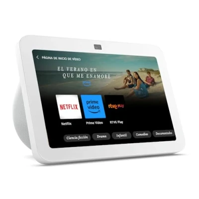 Imagen de Echo Show 8 (3.ª generación, 2023), Pantalla táctil inteligente de alta definición con audio espacial, controlador Hogar digital y Alexa, Blanco