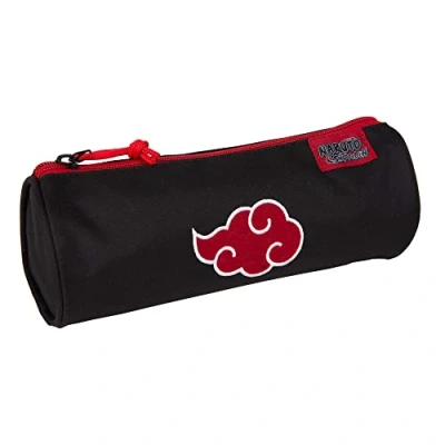 Imagen de Estuche Gamer Case Naruto Cloud Portatodo Redondo con 1 Compartimento de Gran Tamaño Interior Forrado Detalles Bordados Cremallera Agarre Ergonómico 8 x 22 cm Toybags