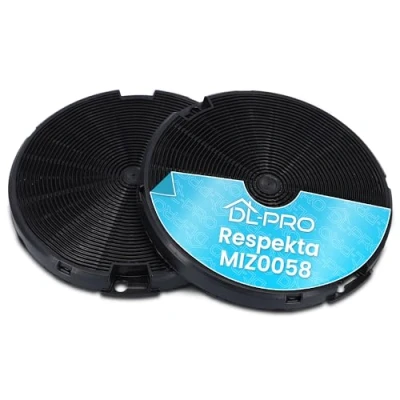 Imagen de DL pro 2 filtros de carbón activo Ø155 m para AEG Electrolux 405509371/2 4055093712 EFF75 Beko 9197059543 Faber 112.0067.944 112.0254.245 Smeg 902267 KK ITFC155 Filtro redondo campana