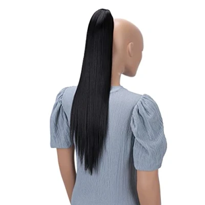 Imagen de CAISHA 60cm Postizo Treccia Portare I Codini Extensions Per Capelli Liscio Negro Marrón H603
