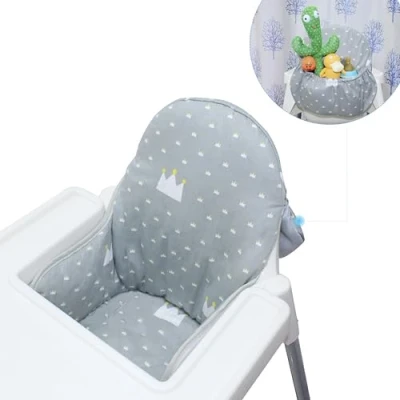 Imagen de ZARPMA Fundas de Asiento compatibles con Antilop para Trona, Vienen Bolsa Almacenamiento, cojín Lavable Silla Alta bebé algodón Acolchado Infantil